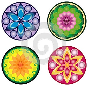 Vector mandala set