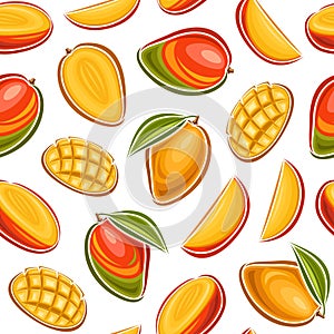 Vector Mango Seamless Pattern