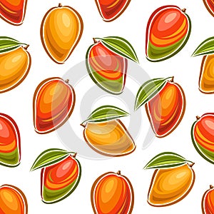 Vector Mango Seamless Pattern