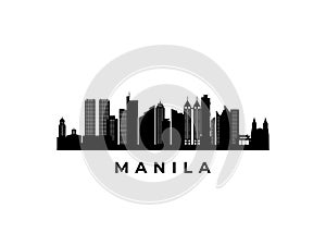 Vector Manila skyline. photo