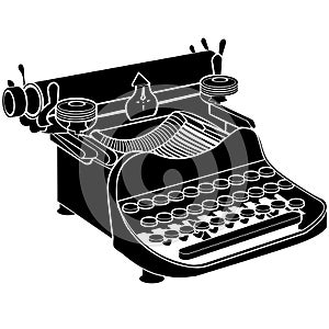 Vector manual typewriter photo