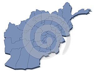 Vector map of Afghanistan