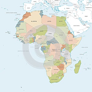 Vector map of Africa Continent