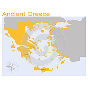 Vector map of the Ancient Greece