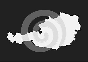 Vector map Austria, template outline country