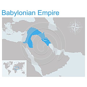 Vector map of Babylonian Empire