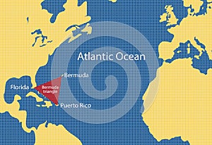 Vector map of the Bermuda Triangle.