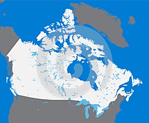 Vector map Canada