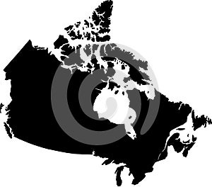 Vector map of canada