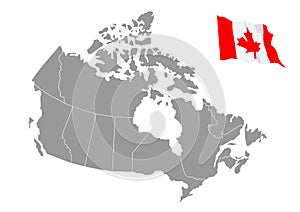 Vector map of Canada