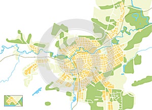 Vector map of the city