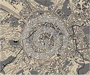 map of the city of Aachen, Germany