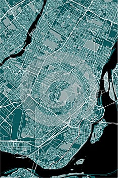 Map of the city of Montreal , Canada