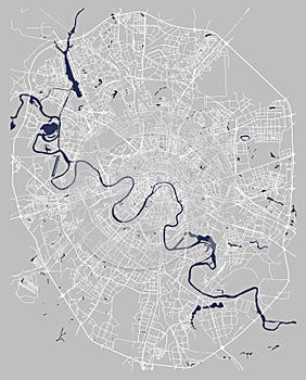 Map of the city of Moscow, Russia