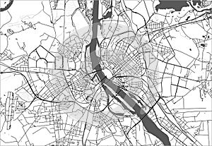 Map of the city of Riga, Latvia