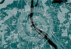 Map of the city of Riga, Latvia