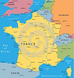 Vector map of France