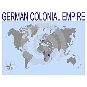 Vector map of The German colonial empire