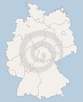 Vector map of Germany