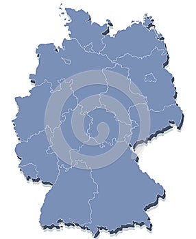 Vector map of Germany