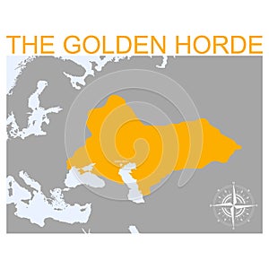 Vector map of the Golden Horde