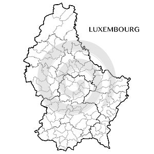 Vector map of the Grand Duchy of Luxembourg