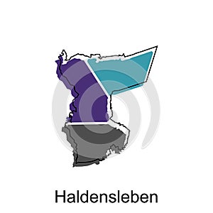 vector map of Haldensleben. Borders of for your infographic. Vector illustration design template photo