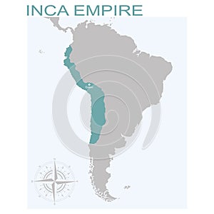vector map of the Inca Empire photo