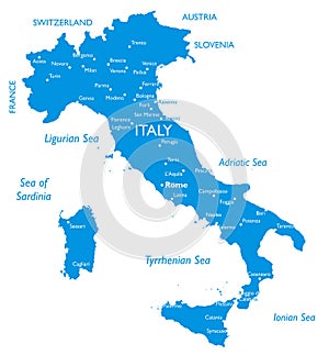 Vector map of Italy