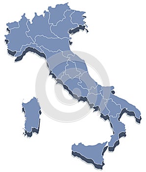 Vector map of Italy