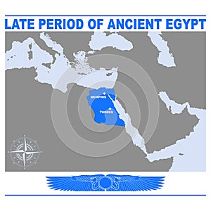 Vector map of the Late Period of ancient Egypt