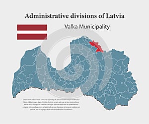 Vector map Latvia, Valka munisipality