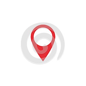 Vector map location icon. Map location shape. Red location tag. Element for design ui app website interface. Position pin