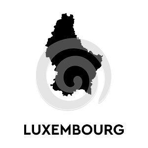 Vector map Luxembourg. Isolated vector Illustration. Black on White background. EPS Illustration