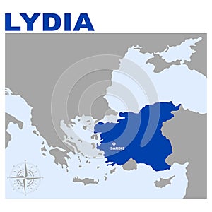 Vector map of Lydia