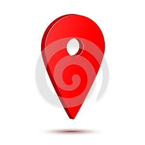 Vector map marker icon that points location. Web element design. Place navigation sign.