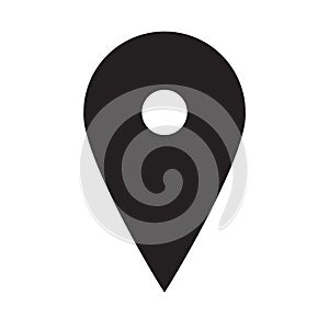 Vector map marker icon that points location. Web element design.