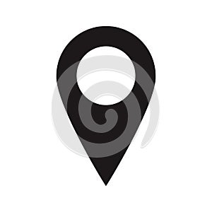 Vector map marker icon that points location. Web element design.