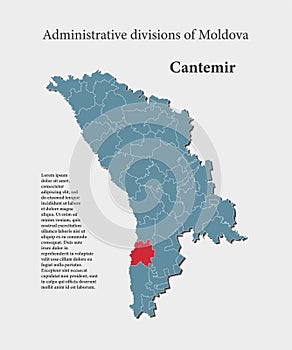 Vector map Moldova - Cantemir District