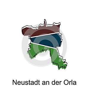 vector map of Neustadt An Der Orla modern outline, High detailed vector illustration Design Template, suitable for your company
