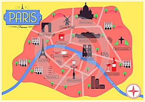 Vector Map of Paris, France