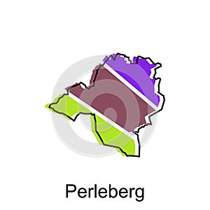 vector map of Perleberg colorful modern outline design, World map country vector illustration design template photo