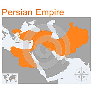 Vector map of Persian Empire