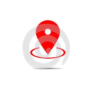 Vector of map pointer icon. GPS location symbol. Flat design sty