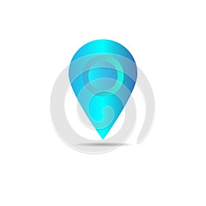 Vector of map pointer icon. GPS location symbol. Flat design sty