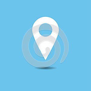 Vector of map pointer icon set. GPS location symbol. Flat design