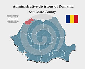 Vector map Romania - Satu Mare County