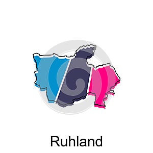 vector map of Ruhland. Borders of for your infographic. Vector illustration design template