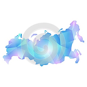 Vector map Russia polygon
