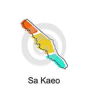 vector map of Sa Kaeo modern outline, High detailed vector illustration vector Design Template, suitable for your company